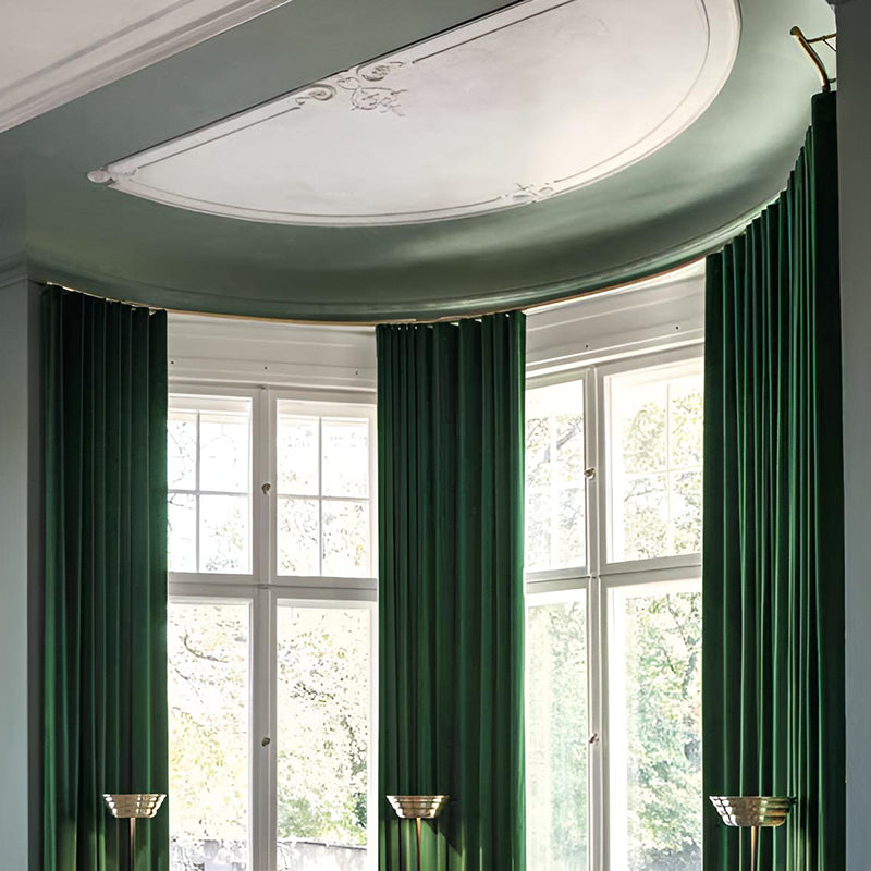 Interstil Sinus.3 W – moderne runde 1-läufige Wellenvorhangstange Wandmontage Ø 25 mm