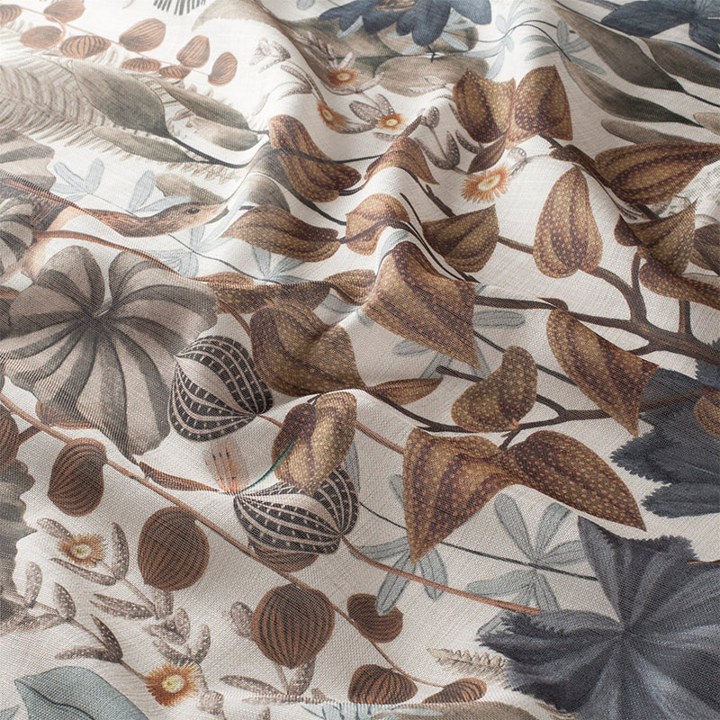Sweet Destiny – Design Vorhang nach Maß mit großflächigem Blumen- und Blattdesign