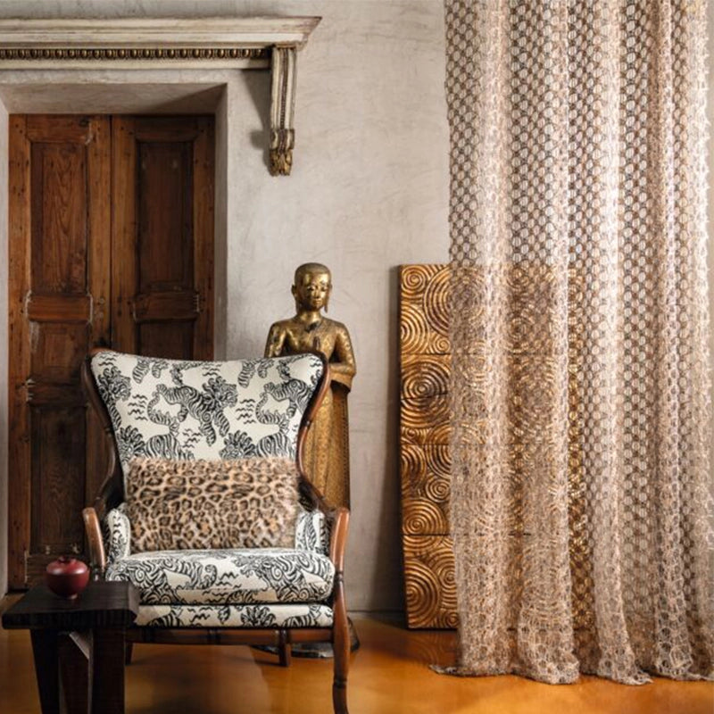 Textile Tales – exklusiver Design Vorhang nach Maß mit edler Netzstruktur in Naturtönen