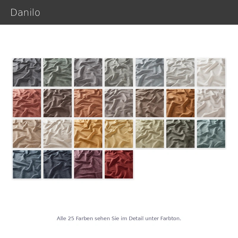 Moderner Leinenoptik Vorhang Danilo halbtransparent strukturiert nach Maß in 25 Farben