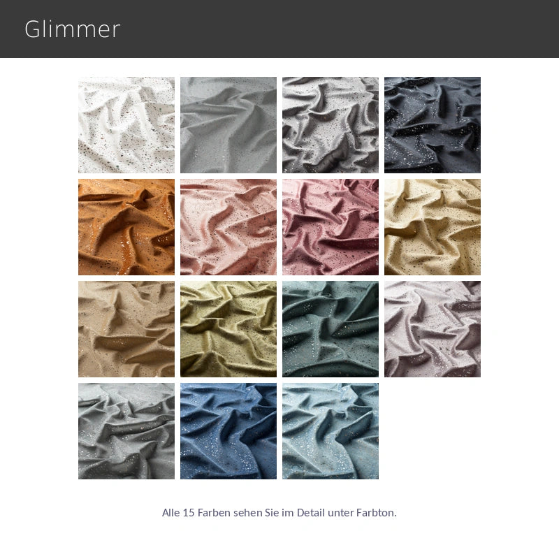 Glimmer – hochwertiger Samtvorhang nach Maß mit elegantem Schimmerdruck in 15 Farben