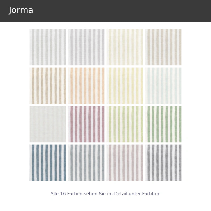 Jorma – halbtransparenter moderner Leinenvorhang nach Maß mit feinem Streifendesign hochwertig
