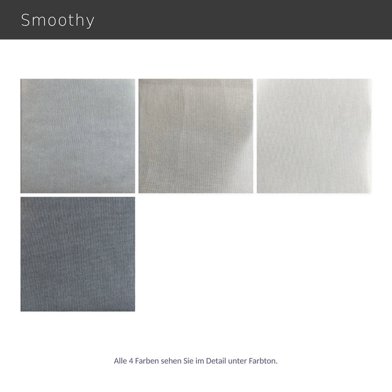 Basic Smoothy – halbtransparenter Flächenvorhang nach Maß mit matter moderner Uni-Optik