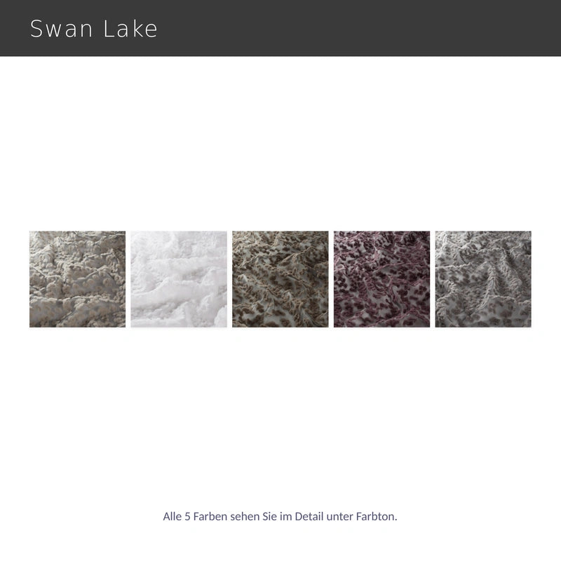 Swan Lake – exklusiver Design-Vorhang nach Maß mit Scherli-Muster halbtransparent
